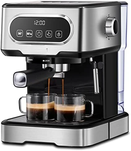 20 Bar Espresso Automātu Kafiju ar Piena Putotājs, Tvaika Zizli,1,5 L Noņemama Ūdens Tvertne, Kapučīno un Latte . ' - ' . 0
