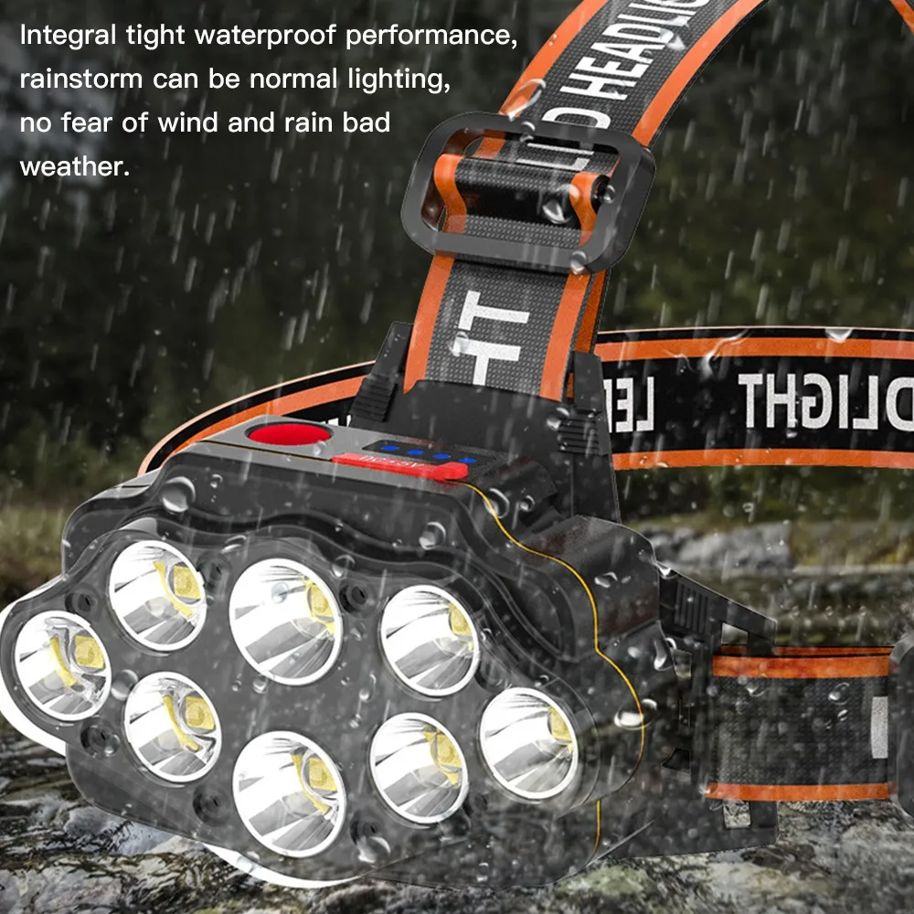 8* XPG īpaši Spilgti LED Lukturis Ūdensizturīgs USB Uzlādējams Lukturis ar 18650 Baterijas, 4 Režīmi Gaismas Zvejas Gaismu Ārā . ' - ' . 1