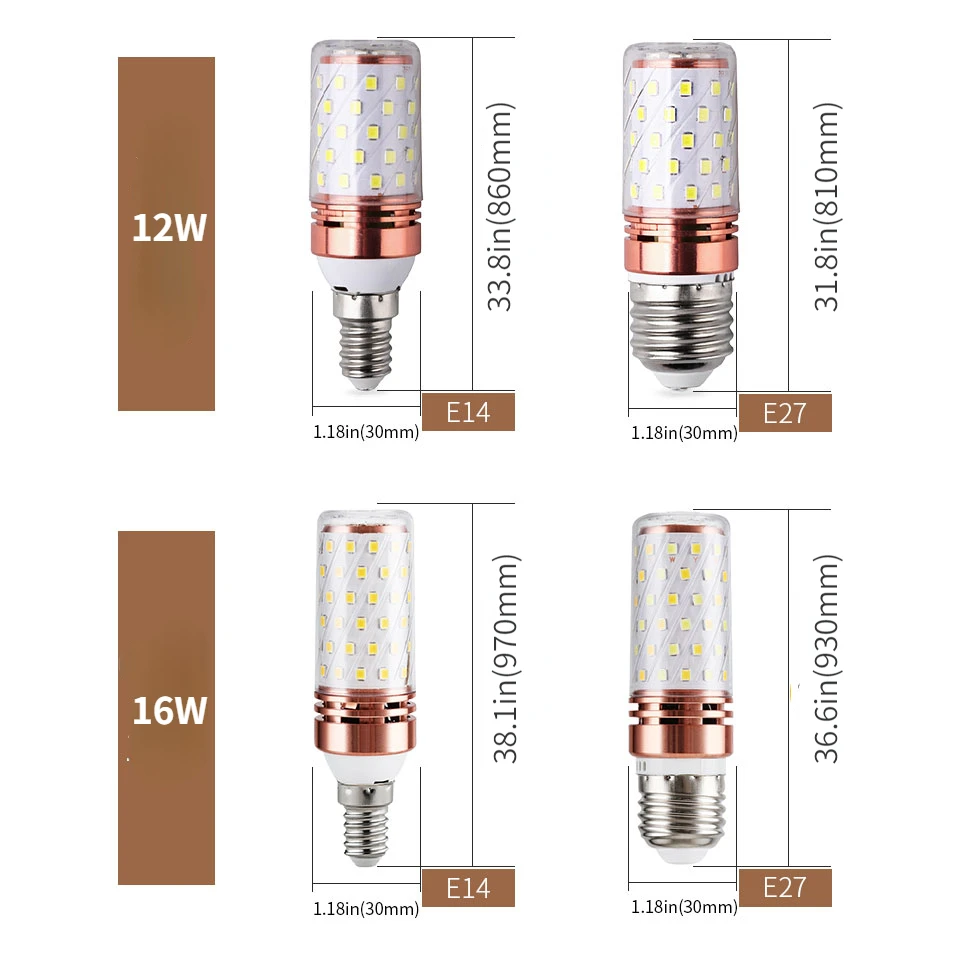 E27 LED Spuldzes 220V LED Spuldzes SMD2835 E14 Pilna Spektra Kukurūzas Spuldzes Prožektoru gaismā, 3 Krāsas, bombilla Mājas Enerģijas Taupīšanas Gaismas . ' - ' . 5
