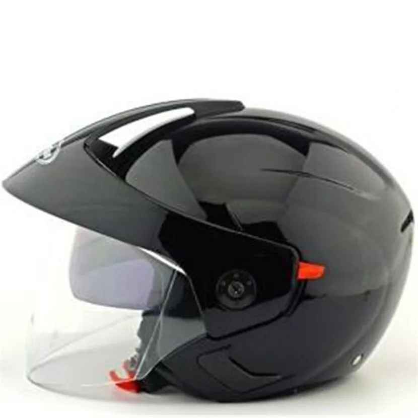 Gloss Black Atvērt Sejas Motocikla Ķivere ar Sunshield (Matte Black, X-Large) DOT apstiprināts ātrās atbrīvošanas sprādzi . ' - ' . 3
