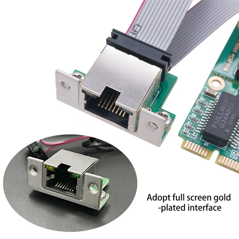 Jauns Mini PCI-E 1000Mbps Tīkla Karte Gigabit Ethernet NIC Adapteris RTL8111F PCI Express 10/100/1000M RJ45 . ' - ' . 2