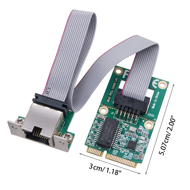 Jauns Mini PCI-E 1000Mbps Tīkla Karte Gigabit Ethernet NIC Adapteris RTL8111F PCI Express 10/100/1000M RJ45 . ' - ' . 3