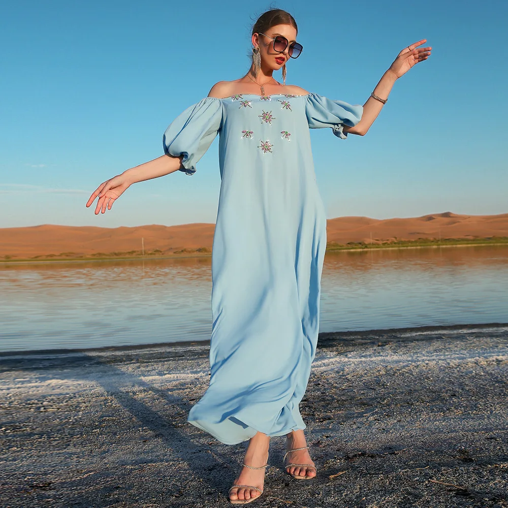 Kaftans Musulmaņu Modes Vakaru Maxi Kleitas Sievietēm Abaya Islāmu Turcija Marokas Puse Caftan Marokens Drēbes saviesīgs vakars Femme Dubai . ' - ' . 1