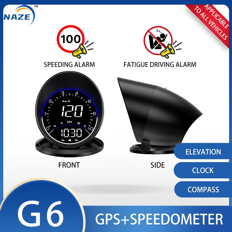 NAZE G6 GPS HUD ātruma pārsniegšanu Signalizācija / Nogurums Braukšanas Atgādinājums Head Up Displejs Auto Aksesuāri Saderīgs Visām Transportlīdzekļu . ' - ' . 0