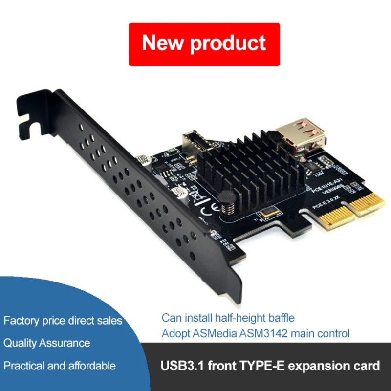 USB3.1 Gen2 Iebūvēts 20-pin Priekšējā Paneļa Savienotājs Paplašināšanas Kartes TIPS-E Paplašināšanas Karti PCI E Express Adapteri datoram Aprēķināt . ' - ' . 4