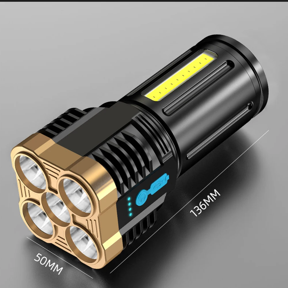 ZK30 liela Jauda, Četras-cell LED Lukturītis USB Lādējamu Spēcīgs LED Lukturis Super Spilgti Lāpu COB Pārnēsājams Gaismas Laternu Kempings . ' - ' . 5