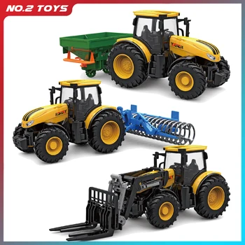 1/24 Traktora Modeli, kas Saimniecību Rotaļlietas Jaunākās Augstas Kvalitātes Lauksaimniecība Simulator Bīdāmās Auto Projektēšana Transportlīdzekļa Kravas automašīnu Dāvanu Bērniem