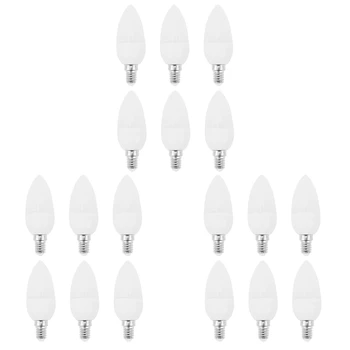 18Pcs LED Lampas, Sveču Gaismas Spuldzes, Svečturi 2700K AC220-240V, E14 470LM 3W Cool White