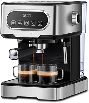 20 Bar Espresso Automātu Kafiju ar Piena Putotājs, Tvaika Zizli,1,5 L Noņemama Ūdens Tvertne, Kapučīno un Latte