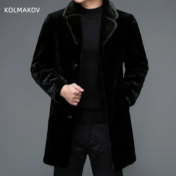 2022. gada ziemas jaunā stila jaka vīriešu modes Vilnas Mētelis, Vīriešu Ikdienas vilnas uzrakt mētelis Vīriešiem Kleita Jaka vīriešiem pilna Izmēra M-4XL