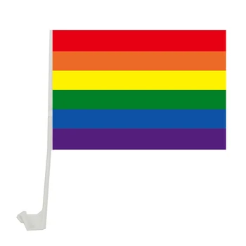 30*45Cm plastmasas Nūju Varavīksnes Puses karogu/ Auto Karodziņi/Amerikāņu karogu, Lesbiešu Geju Praida Karsējmeitenes Konkurences Produkti