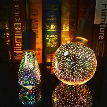 3D LED Uguņošanas gaismas Spuldzes Sapņu Mājas, Guļamistaba Dekori Nakts Gaismas Svētku Dekorēšana Dzimšanas dienas Dāvanas A60 ST64 G80 G95 G125