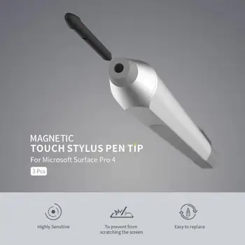 3Pcs Stylus Zīmuli Padomus Touch Pen Padomus Nomaiņa Touch Pen Irbuli Uzgaļu Komplekts Nib Microsoft Surface Pro 4/5