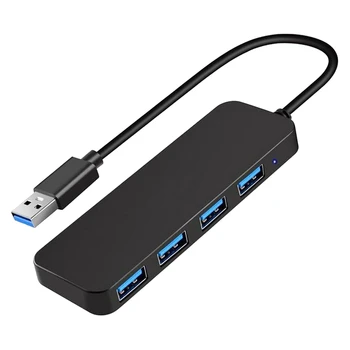 4 Portu USB Hub, USB 3.0 Hub USB Sadalītājs USB Expander Klēpjdatoru, Flash Drive, HDD, Konsoles, Printeri, Kameras,Tastatūras