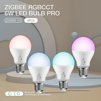 4GAB Zigbee 3.0 RGB Dual Balta Gaisma Gledopto Smart Home 6W LED Spuldzes Prožektoru gaismā Iekštelpu Nakts Apgaismojums, Guļamistaba, Dzīvojamā Istaba