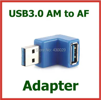 50gab USB3.0 ESMU AF L Formas Pārveidotāja Adapteris Extender USB 3.0 Vīrietis, lai Sieviete 90 Grādu Leņķa Savienotājs
