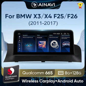 Ainavi 10.25 collas Auto radio Bezvadu Carplay Android Auto Multimēdiju Atskaņotāju, Auto Stereo Attiecībā uz BMW X3 F25 X4 F26 CIC NBT EVO