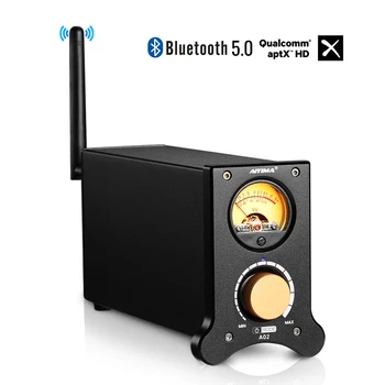 AIYIMA Bluetooth 5.0 A02 Audio Pastiprinātāju TPA3116 Pastiprinātājs QCC3034 ES9023 Atbalsta RCA APTX AAC Ar VU Metru 100W x 2 Mājas Amp