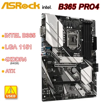 ASROCK B365 Pro4 mātesplati LGA1151 Intel B365 4xDDR4 64GB HDMI M. 2 USB 3.1 ATX Atbalsta 9. un 8. Gen Intel Core cpu