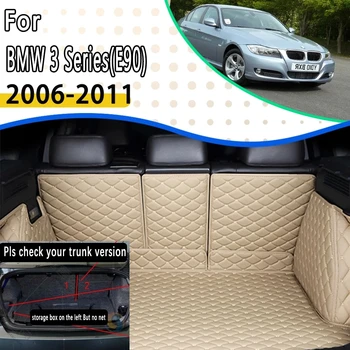 Auto Bagāžnieka Paklāji, kas piemēroti BMW 3. Sērijas E90 MK5 2006~2011. gada Sedans sedans Auto Bagāžnieka Uzglabāšanas Pad Ūdensizturīgs Paklāji Dubļu Auto Piederumi