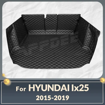 Auto Pilnīgu Pārklājumu Bagāžnieka Paklājiņš Par Hyundai ix25 2015-2019 18 17 16 Automašīnas bagāžas nodalījuma Pārsegs Pad Kravas Starplikas Interjera Aizsargs Piederumi