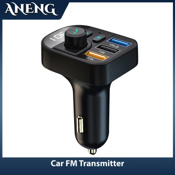 Automašīnas FM Raidītājs Universāls Brīvroku Zvanu 3 USB Porti, Auto MP3 Atskaņotājs ar Bluetooth Radio Uztvērējs Auto Lādētāju