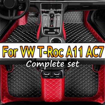 Automašīnas Grīdas Paklāji VW Volkswagen T-Roc A11 AC7 2018 2019 2020 Ūdensizturīgs Tapete Automotivo Para Carro Auto Paklāji Auto Papildierīces