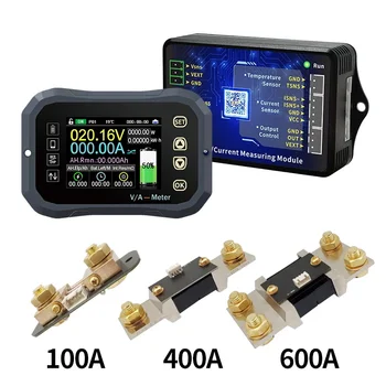 Battery Monitor Bluetooth KG140F DC 0-120V 100.A 400A Akumulatoru Testeri Spriegumu Pašreizējā VA Akumulatora Kulona Metru Jaudas Indikators