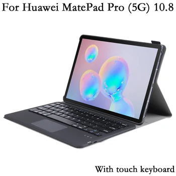 Bluetooth Touch Keyboard Case for Huawei MatePad Pro 10.8 tastatūras 5G MRX-W09 MRX-AL09 Tablete Segtu PU Ādas Stāvēt Shell Būtiska