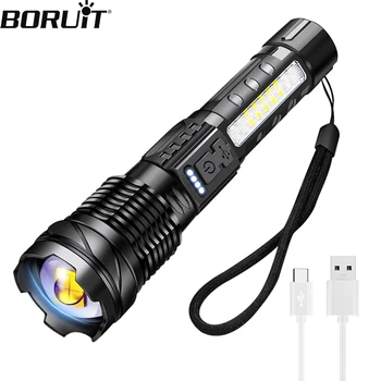 BORUiT 30W Wainlight NM1 LED Spēcīgs 2600mAh Lukturīti Tipa c Uzlādējams Zoomable Lāpu Ūdensizturīgs Medību Tūrisma Laternas