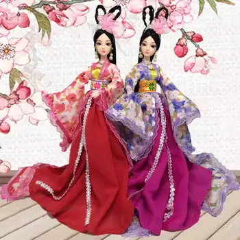 Cosplay Etniskā Lelle Kleita Barbie Drēbes Ķīnas Seno Tērpu Princess Puse Kleita 30cm BJD Aksesuāri Rotaļlietas Meitenēm 1/6