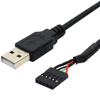 DuPont 2.54 MM termināļa 5Pin, lai USB2.0 vīriešu datu kabeli mātesplati 5-pin, lai USB2.0 vīrietis kabelis