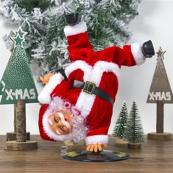 Elektrisko vadītspēju, apgriež otrādi Ielu Deju Rotējošo Santa Claus Lelle, Rotaļlieta, Mūzika Ziemassvētku Dāvanu Bērnu Rotaļlietas Jauni Ziemassvētku Rotājumi
