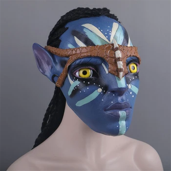 Filma Na'vi Avatar Lateksa Maska Cosplay Ķivere Halloween Masku Puse Prop