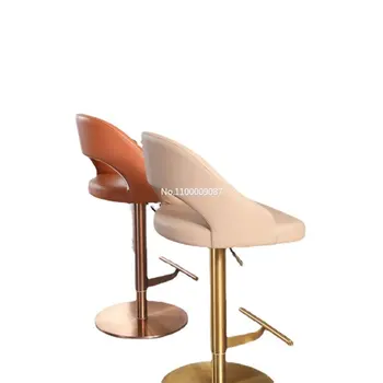 Gaismas luksusa mūsdienu minimālisma mājas atzveltni augstu kāju pacelt bāra krēsls sillas para barras virtuves bāra galds كرسي skaitītājs izkārnījumos