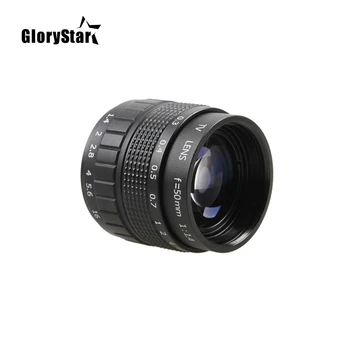 GloryStar 50mm F1.4 CCTV TV Movie objektīvs+C Mount+Makro gredzenu Uz Canon EOS EF EFS DSLR Kameras 5D 6D 7D ar II III 70D 80D C-EOS