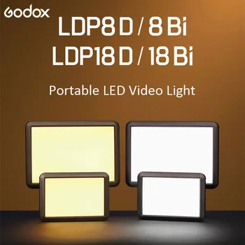 GODOX LDP18Bi/LDP18D LED Video Gaisma 2800K-6500K Studija Foto Lampas, Portatīvās Kameras Panelis Gaismas ar OLED Displeju, lai Photograhy