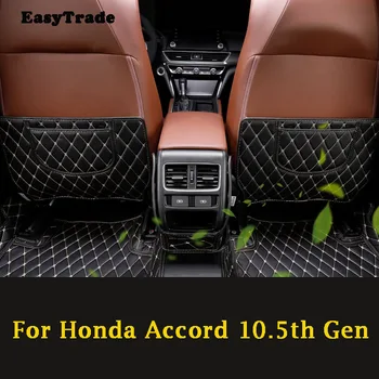 Honda Accord 10.5 th Gen 2021 2022 PU Ādas Automašīnu Sēdekļu Anti-Kick Mat Aizmugurējās Rindas Sēdekļa Vāku Atpakaļ, Aizsardzības Aksesuāri, Paklāji