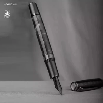 Hongdian Skaisti Pelēks Mēness Trušiem Totem Klp N7 Sveķu Virzuļa Fountain Pen EF/F par 0,4/0,5 mm Gluda Rakstīšanas Biroja Dāvanu Tintes Pildspalvu