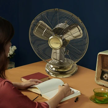 Imitācija Nostalģisks Retro Mazi Ventilatori, Trīs Ātruma Regulēšana Mājās Elektriskie Ventilatori Darbvirsmas vecmodīgs Metāla Gultas Portatīvie Ventilators
