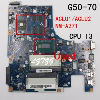 Izmantot Lenovo G50-70 Klēpjdatoru, Pamatplate (mainboard) NM-A271 Ar I3 CPU M230 2G FRU 5B20G36643 5B20H22137 90006500