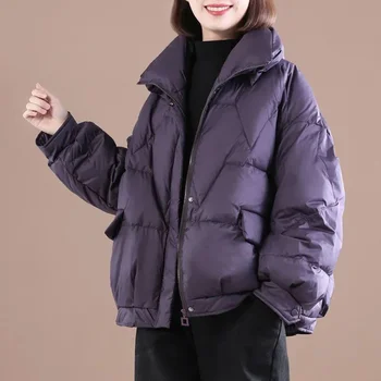 Jaka Sieviešu Mētelis 2023 Ziemas Apģērbi Jaunu Korejiešu Versija Slim Cietā Garām Piedurknēm Tendence Temperaments Gadījuma Kokvilnas Parkas Sievietēm