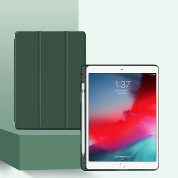 JAUNU Zīmuli, Gadījumā, ja ar Statīvu, lai iPad 9.7 collu 6. 2017 2018 , Air 2 1 PU Ādas Smart Auto Wake Miega Vāciņu, Silikona TPU shell
