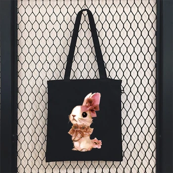 Karikatūra anime mazo dzīvnieku iepirkumu grozs Auduma iepirkumu soma Atkārtoti tote soma, Pleca soma, Salokāma pasūtījuma soma, Audekls maiss