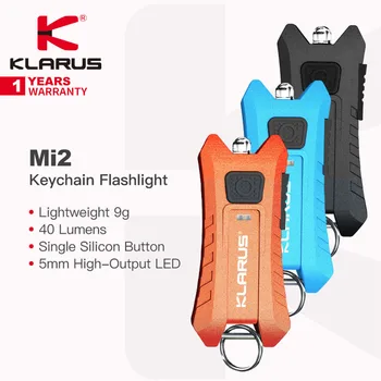 Klarus Mi2 Keychain Lukturīti, Viegls 9g, 5mm High-output LED 40 Lūmeni, Ūdensizturīgs, Viena Silīcija Pogu, EDC