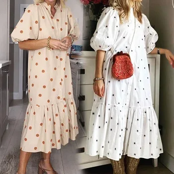 Kleita Sievietēm 2023 Modes Sieviešu Vasaras Īsām Piedurknēm Sexy Kleita Dāmas Drukāt Brīvs Kleita