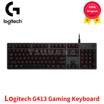 Logitech G413 Backlit Alumīnija Mechanical Gaming Keyboard 114 Atslēgas ROMER-G ar USB Desktop Laptop PC Spēļu Spēle