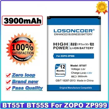LOSONCOER 3900mAh BT55T /BT55S Par ZOPO ZP998 999 998 9530 9520 3X ZP999 ZP3X ZP9520 ZP9530 Akumulators