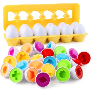 (Matching Olas Montessori Bērnu Attīstības Spēles Maņu Mācību Izglītības Rotaļlieta, Krāsas, Formas Puzzle Bērniem No 2 3 Gadiem