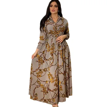 Musulmaņu Krekls Abaya Kleita Sievietēm Ramadāna Drukāt Krekls Kleitas Rudens Jilbab Turcija Vestidos Elegants Indijas, Marokas Arābu Kaftan